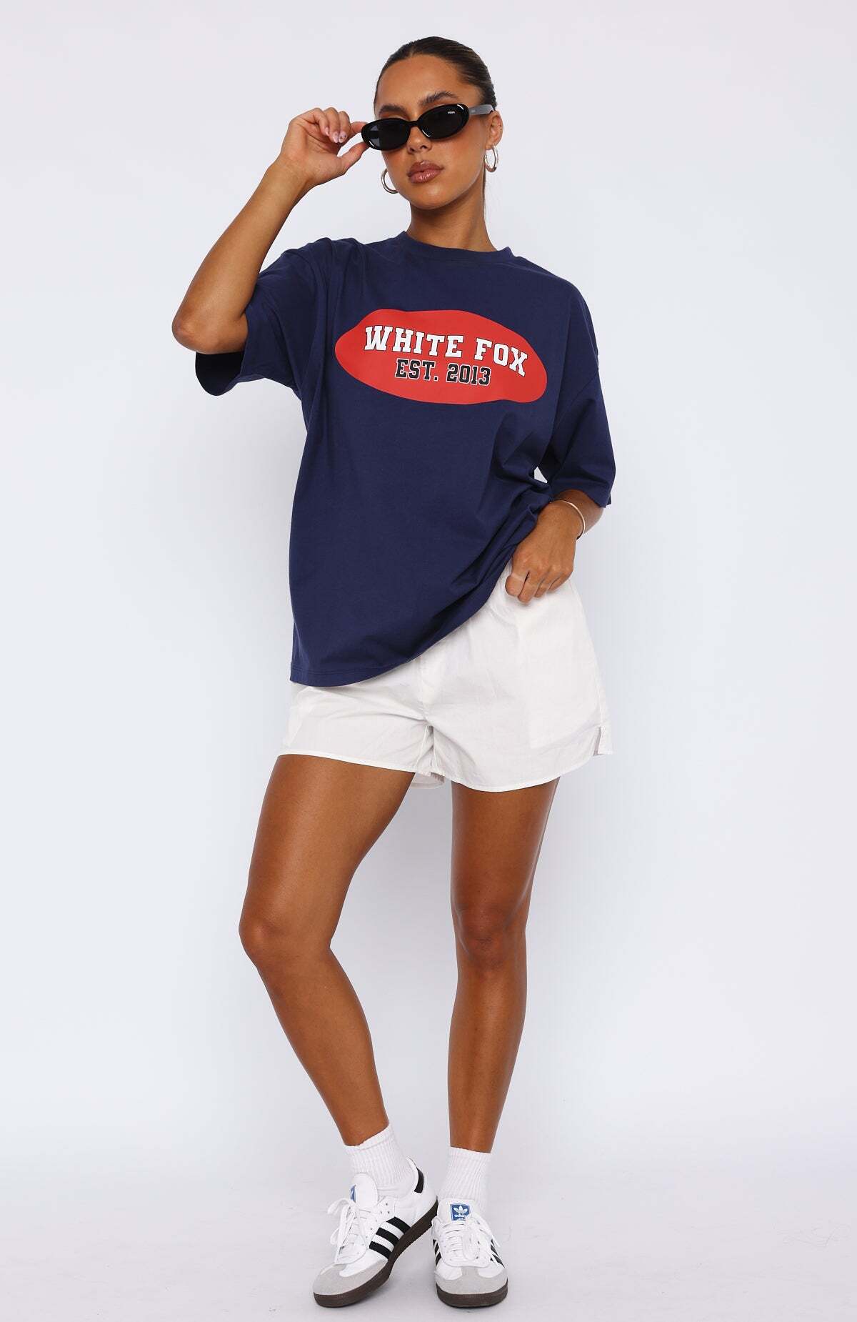 Running From You Oversized Tee Navy