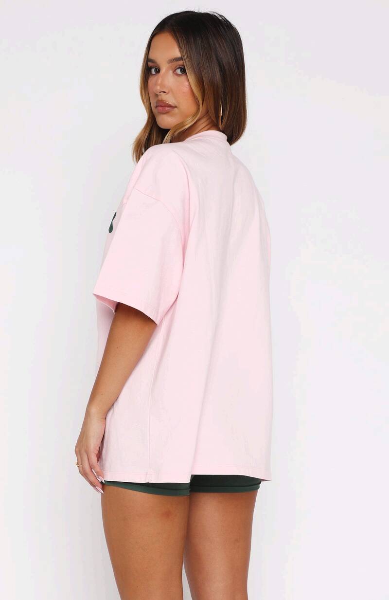 Lucky Thirteen Charise Oversized Tee Soft Pink