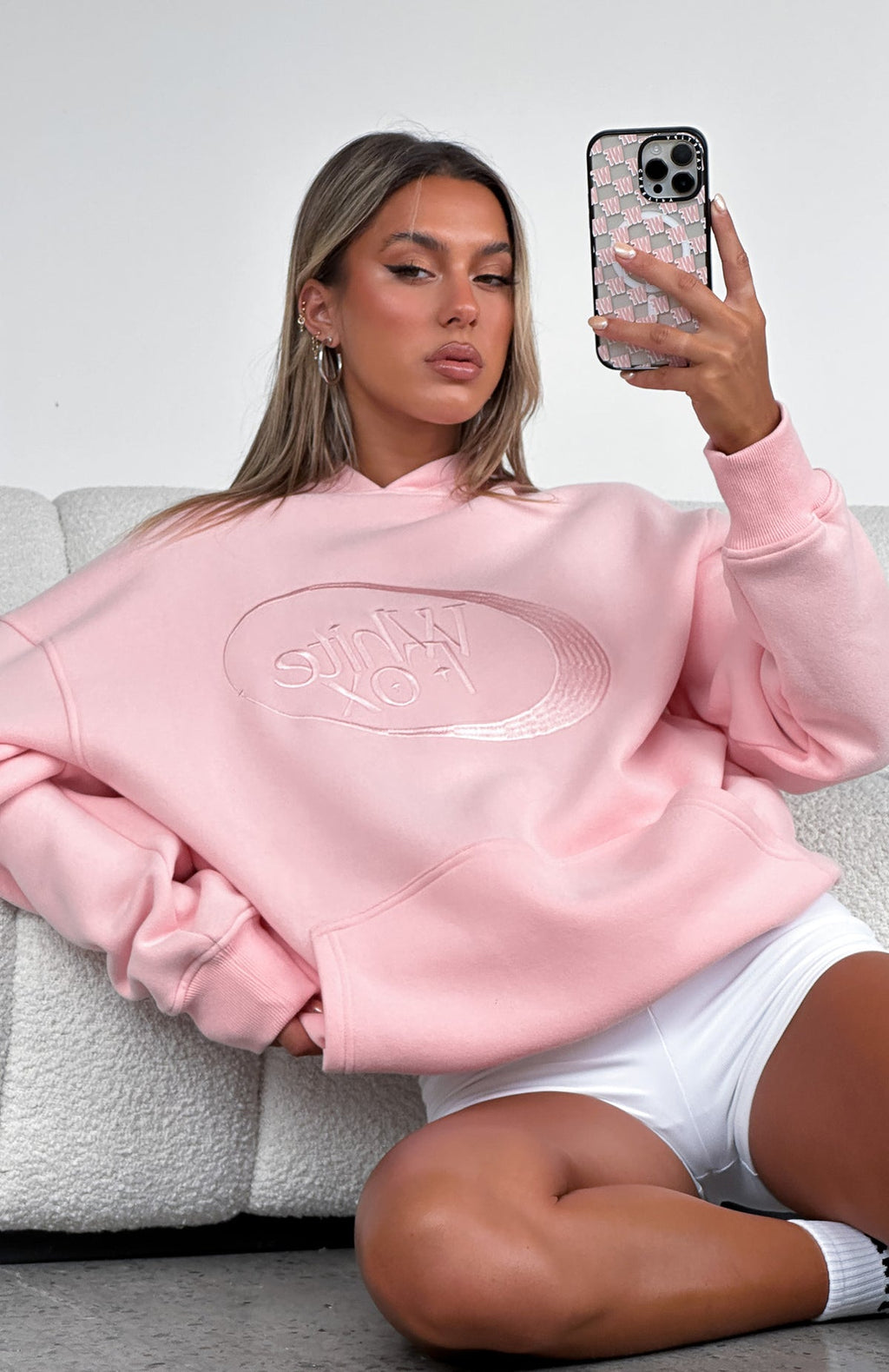 Revolve Around Me Oversized Hoodie Baby Pink