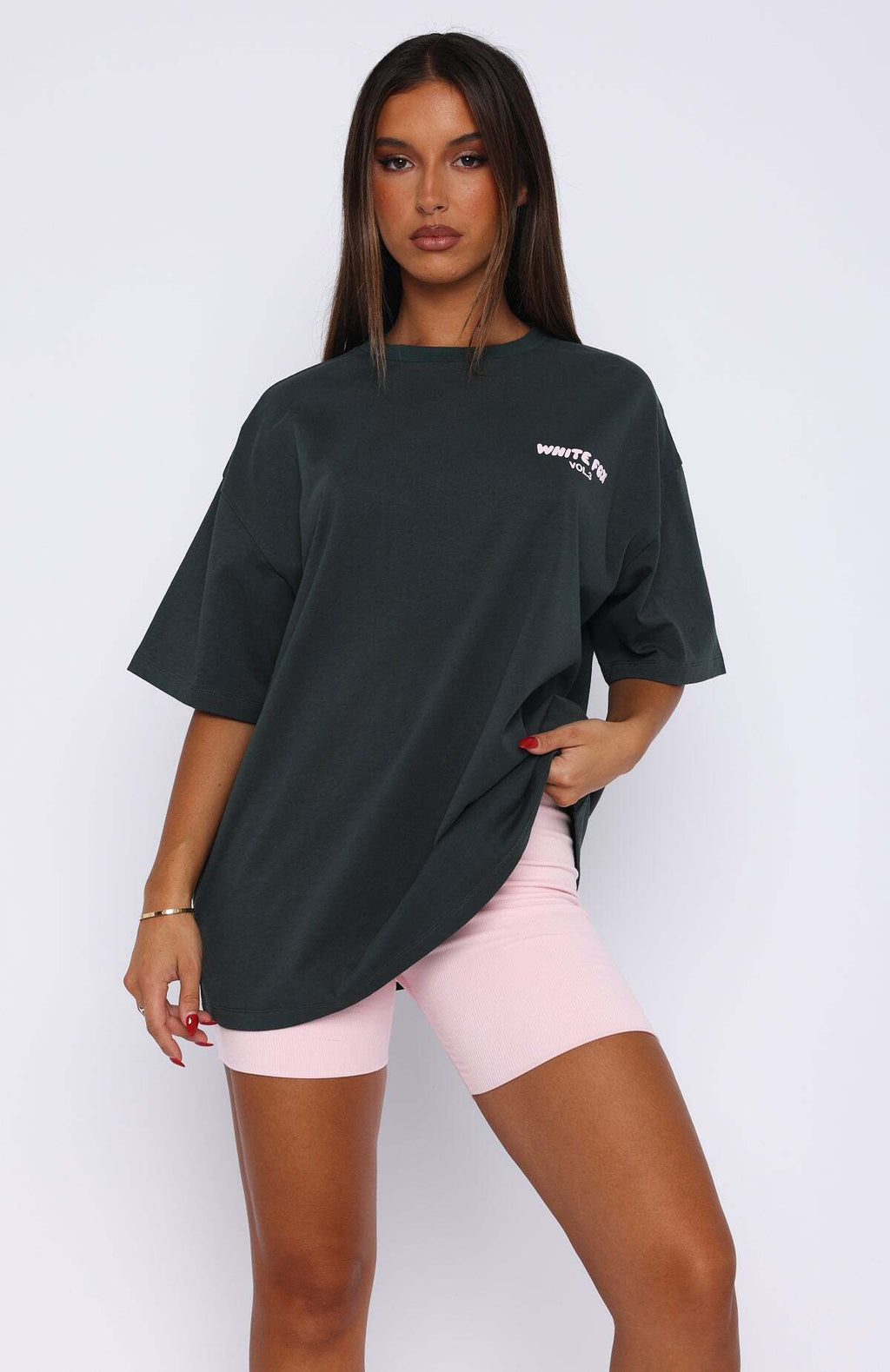 Just Your Style Oversized Tee Dark Green