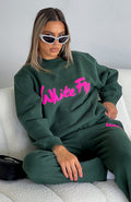All Time Favourite Oversized Sweater Dark Green