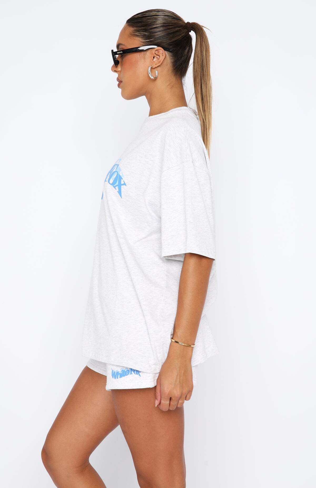 So Wavy Oversized Tee Grey Marle
