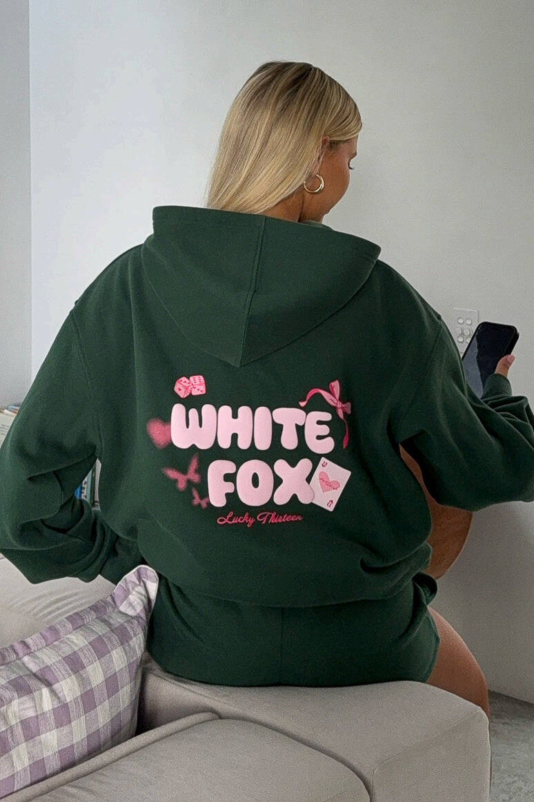 Lucky Thirteen Stephanie Oversized Hoodie Green