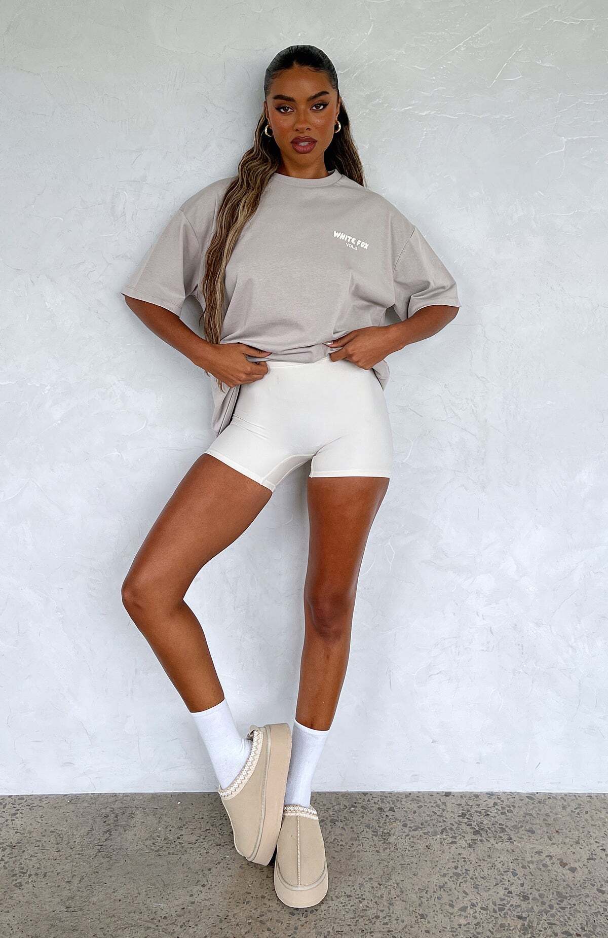 Just Your Style Oversized Tee Grey