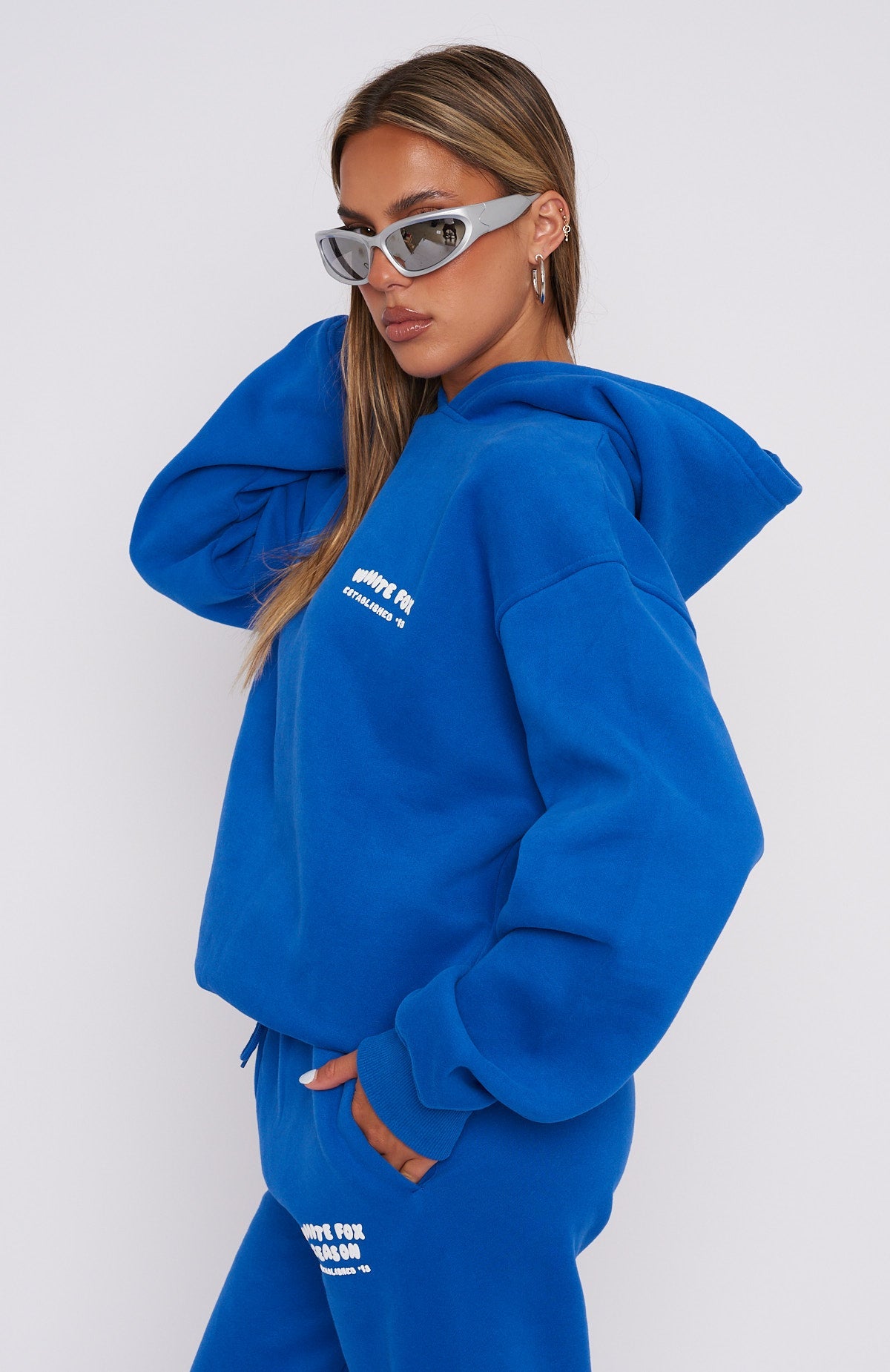 The Main Season Oversized Hoodie Electric Blue