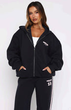 Lucky Thirteen Charise Zip Front Hoodie Navy
