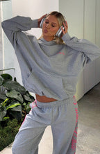 Lucky Thirteen Shaya Oversized Hoodie Dark Grey Marle