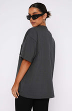 Give It Away Oversized Tee Charcoal