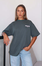 Just Your Style Oversized Tee Dark Green