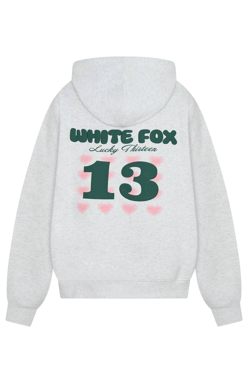 Lucky Thirteen Charise Zip Front Hoodie Grey Marle