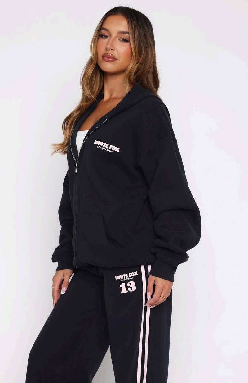 Lucky Thirteen Charise Zip Front Hoodie Navy