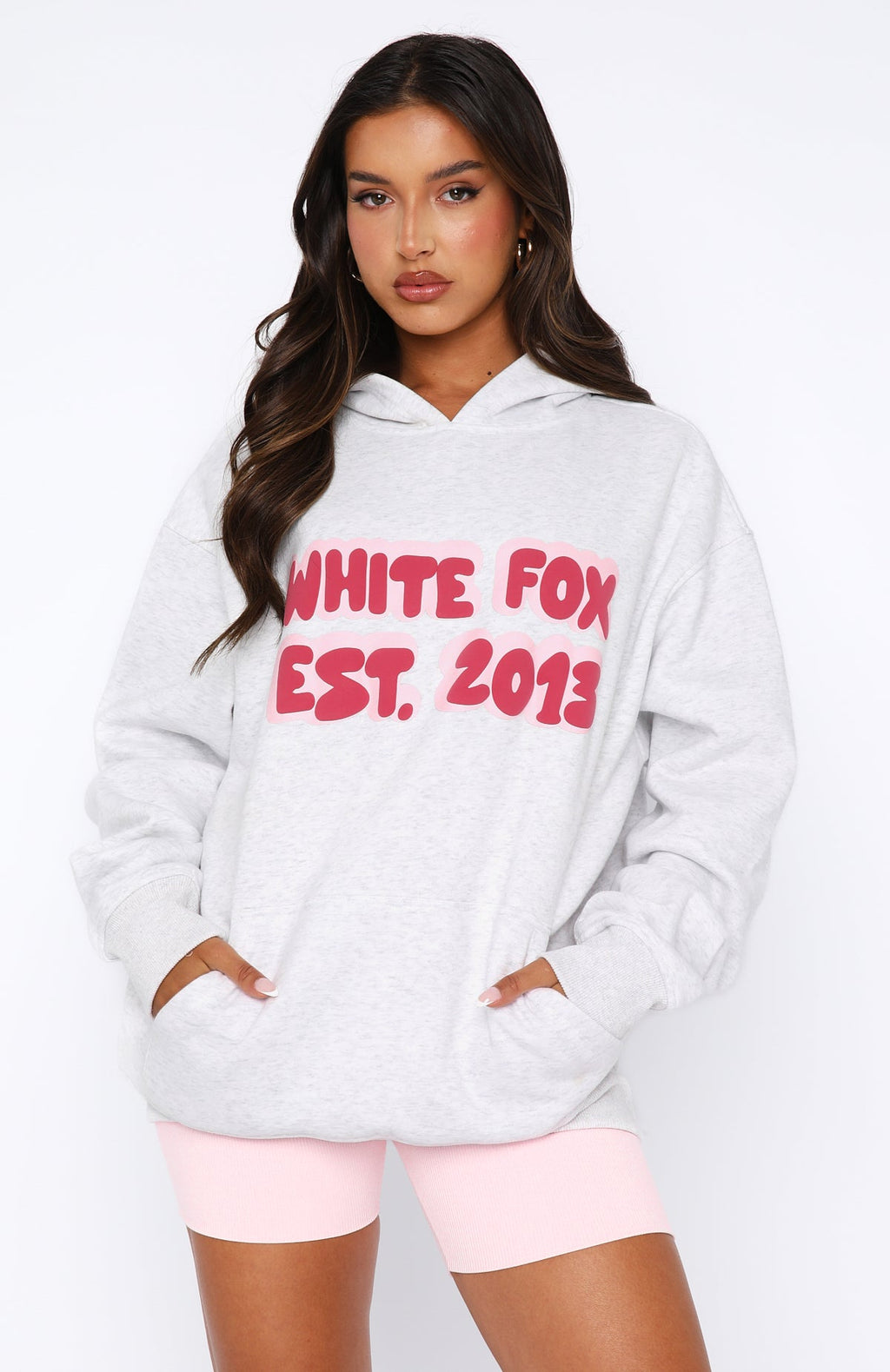 Set New Limits Oversized Hoodie Grey Marle