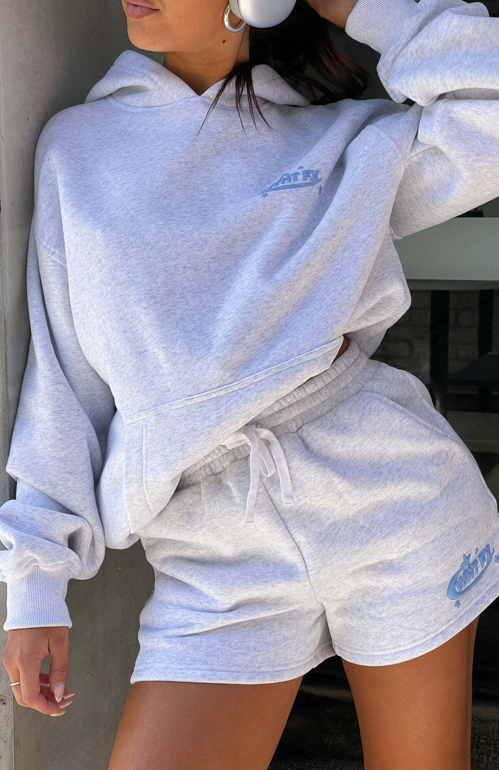 The Main Star Lounge Shorts Grey Marle