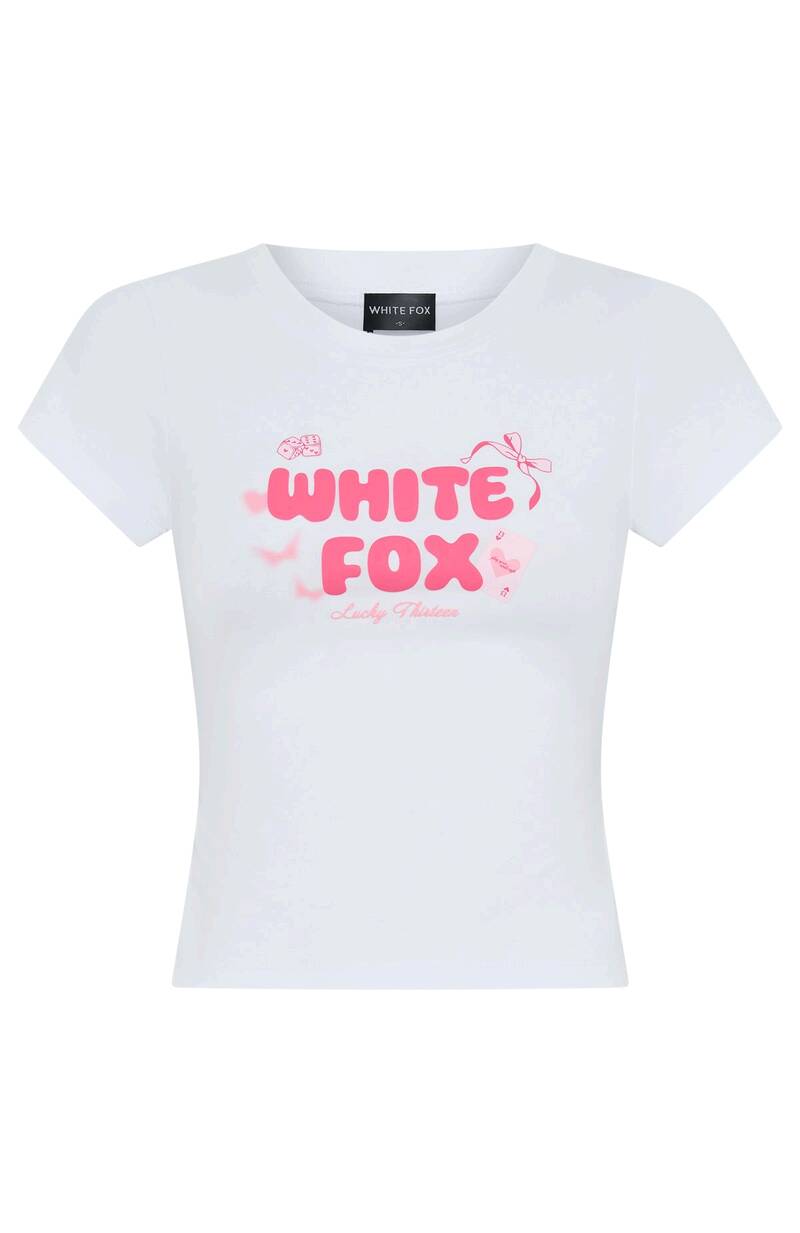 Lucky Thirteen Stephanie Baby Tee White